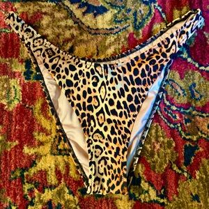 Victorias Secret Brazilian High Wasted Leopard Bikini Bottoms